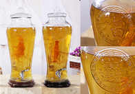 10L Juice Glass Wine Pot  Glass Food Canisters , Large Glass Jar With Glass Lid