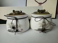 Stock Ceramic Kitchenware , Ceramic Storage Jar With Gift Box Packing